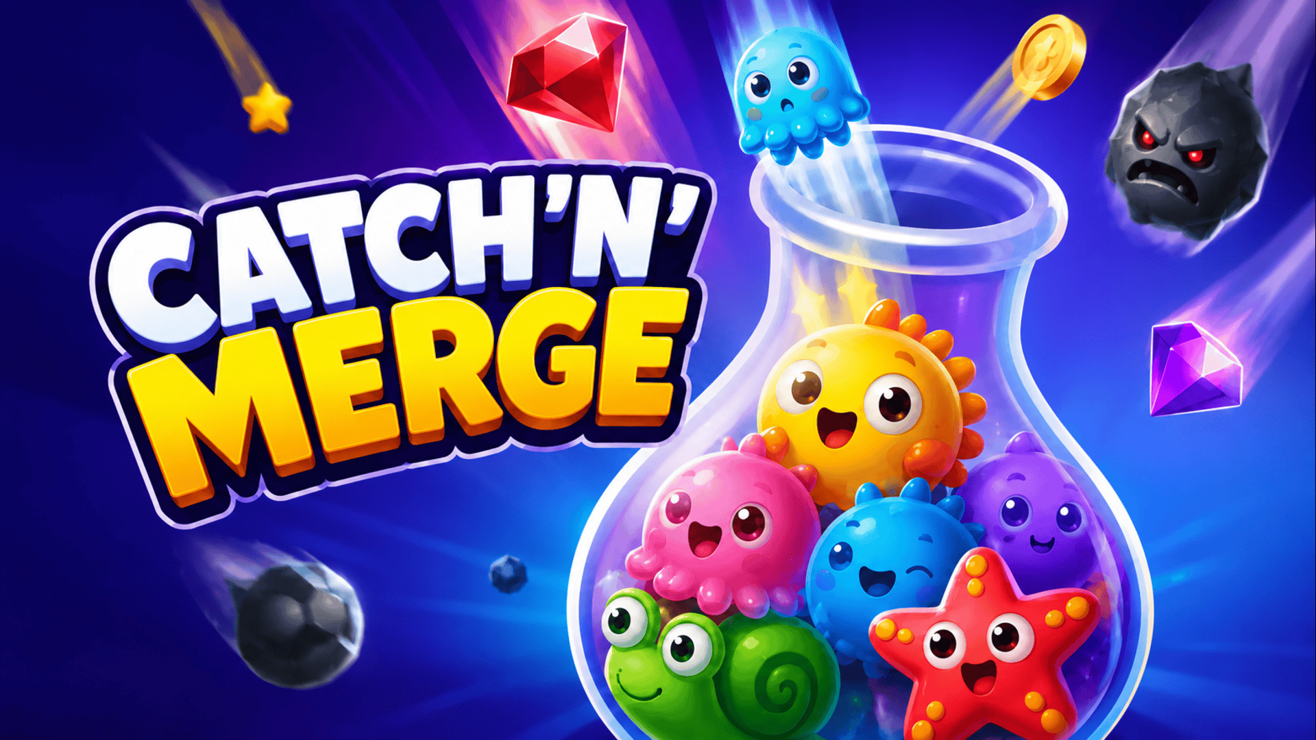 Catch'n'Merge — Catch creatures, merge evolutions, fill the flask